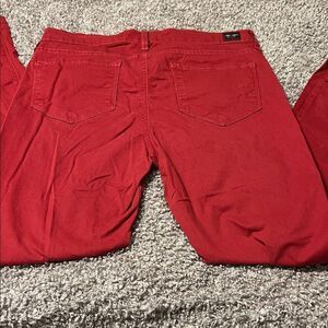 Angry Rabbit Women's Vibrant Red Jeans. Size 30